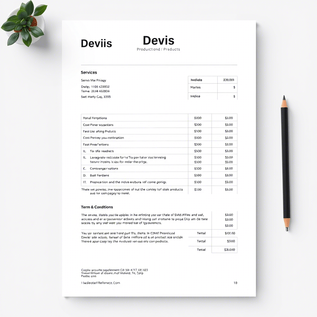 modele de devis